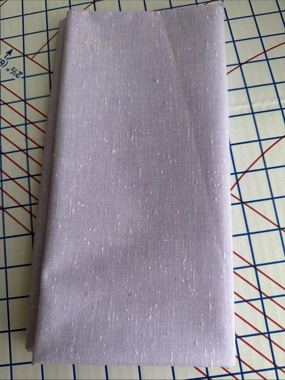 Vintage Lavender Linen Like Blend Slub Fabric 1 Yard x 44 Textured Woven Lilac